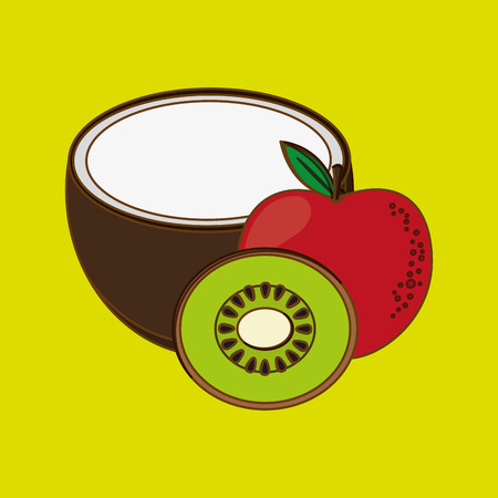 Fruits  concept with icon design, vector illustration 10 eps graphicのイラスト素材