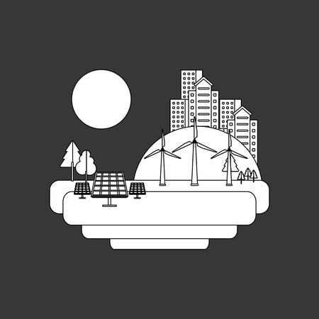 Eco concept with icon design, vector illustration 10 eps graphicのイラスト素材