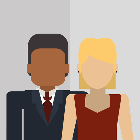 woman and man concept with icon design, vector illustration 10 eps graphic.のイラスト素材