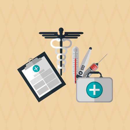 Medical care concept with icon design, vector illustration 10 eps graphic.のイラスト素材