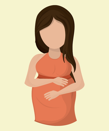 Family concept with pregnancy mother design, vector illustration 10 eps graphicのイラスト素材