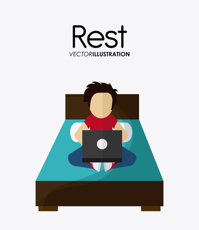 resting concept with icon design, vector illustration 10 eps graphic.のイラスト素材
