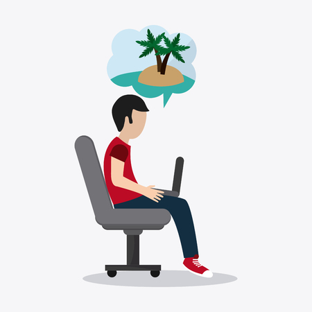 resting concept with icon design, vector illustration 10 eps graphic.のイラスト素材