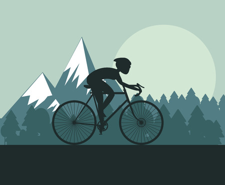 Racing bike concept with icon design, vector illustration 10 eps graphic.のイラスト素材