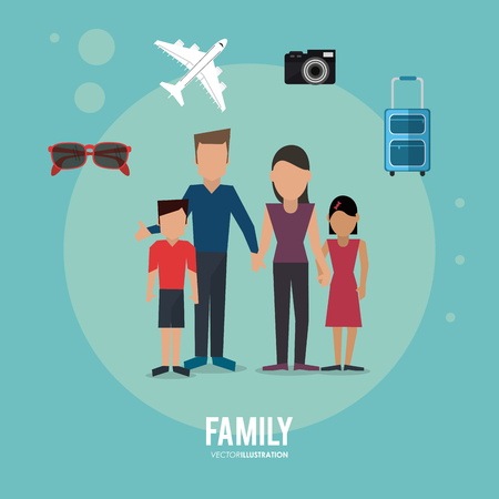 Family  concept with icon design, vector illustration 10 eps graphic.のイラスト素材