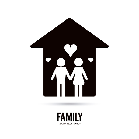 Family  concept with icon design, vector illustration 10 eps graphic.のイラスト素材