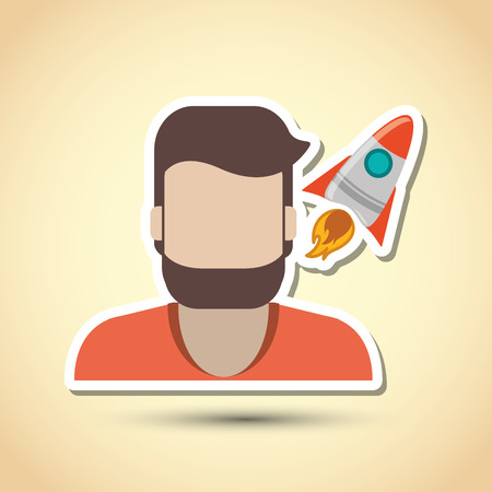 Rocket concept with icon design, vector illustration 10 eps graphic.のイラスト素材