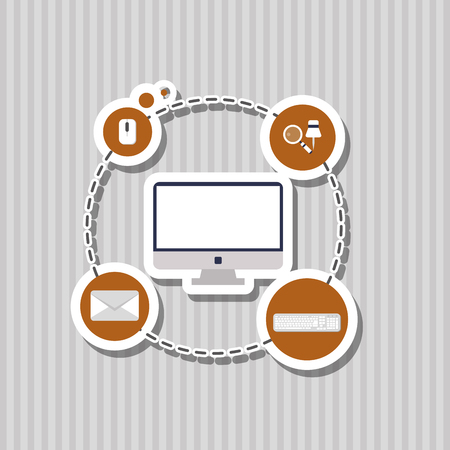 Computer concept with icon design, vector illustration 10 eps graphic.のイラスト素材