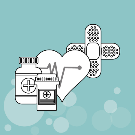 medical care concept with icon design, vector illustration 10 eps graphic.のイラスト素材