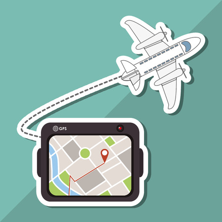 travel concept with tablet icon design, vector illustration 10 eps graphic.のイラスト素材