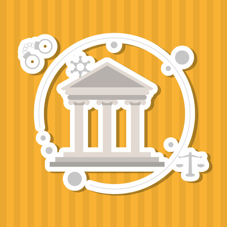 Law and Justice concept with icon design, vector illustration 10 eps graphic.のイラスト素材