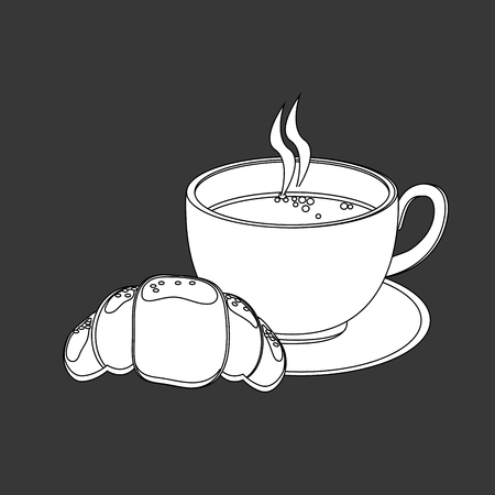 Breakfast concept with icon designのイラスト素材