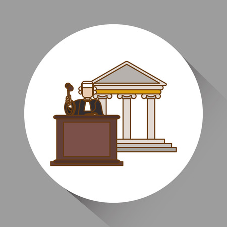 Law and Justice concept with icon design, vector illustration 10 eps graphicのイラスト素材