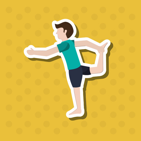Yoga concept with icon design, vector illustration 10 eps graphic.のイラスト素材