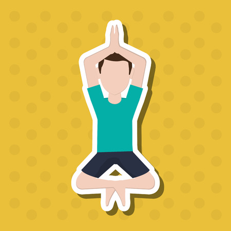 Yoga concept with icon design, vector illustration 10 eps graphic.のイラスト素材