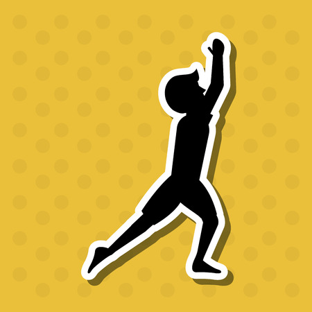 Yoga concept with icon design, vector illustration 10 eps graphic.のイラスト素材
