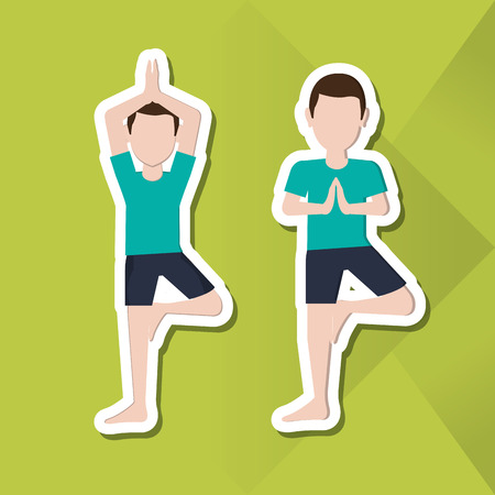 Yoga concept with icon design, vector illustration 10 eps graphic.のイラスト素材