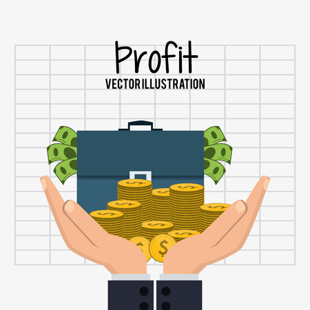 Profit concept with icon design, vector illustration 10 eps graphic.のイラスト素材