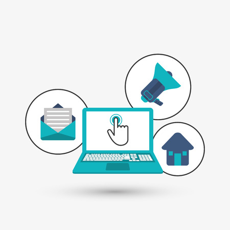 laptop concept with icon design, vector illustration 10 eps graphic.のイラスト素材