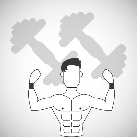 Gym concept with icon design, vector illustration 10 eps graphic.のイラスト素材
