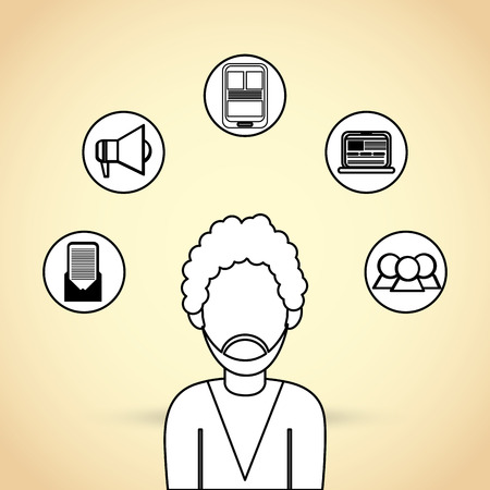 Communication concept with icon design, vector illustration 10 eps graphic.のイラスト素材