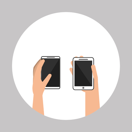 Smartphone concept with communication  icon design, vector illustration 10 eps graphic.のイラスト素材