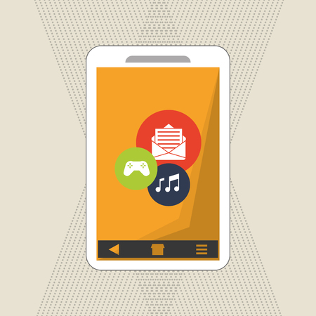 Smartphone concept with communication  icon design, vector illustration 10 eps graphic.のイラスト素材