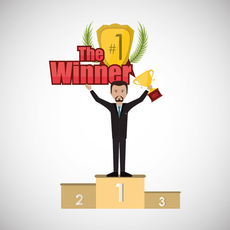 Winner concept with icon design, vector illustration 10 eps graphic.のイラスト素材
