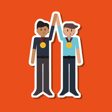 Winner concept with competition icon design, vector illustration 10 eps graphic.のイラスト素材