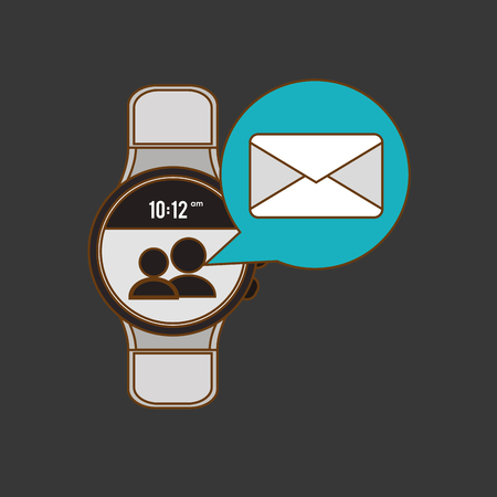 gadget concept with watch icon design, vector illustration 10 eps graphic.のイラスト素材