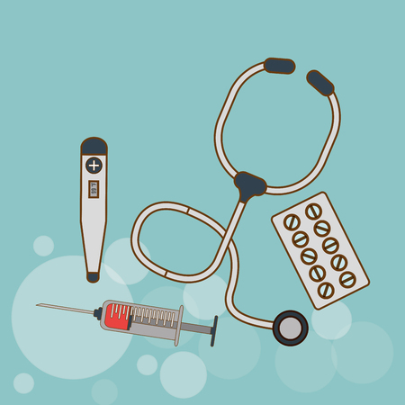 Medical care concept with icon design, vector illustration 10 eps graphic.のイラスト素材
