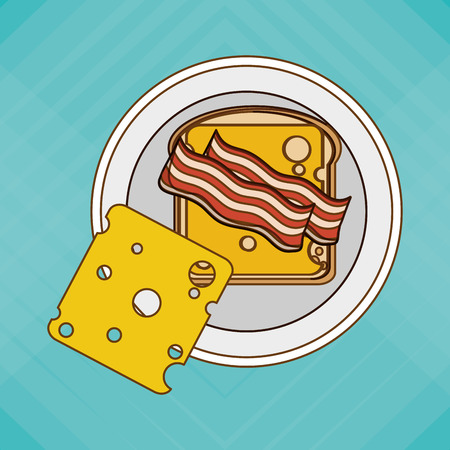 Breakfast concept with icon design, vector illustration 10 eps graphic.のイラスト素材