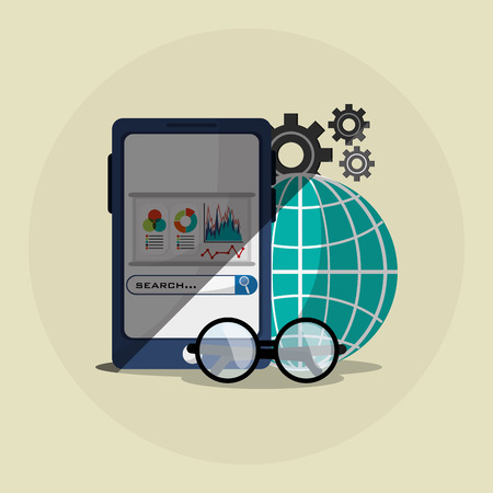 Responsive web design concept with icon design, vector illustration 10 eps graphicのイラスト素材