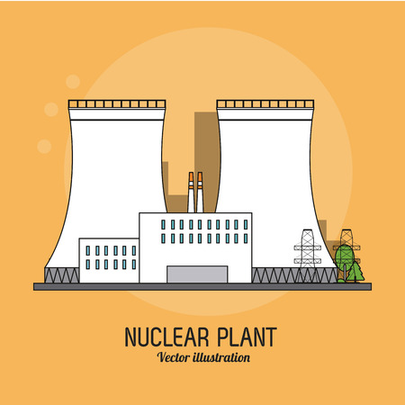 nuclear plant concept with icon design, vector illustration 10 eps graphic.のイラスト素材