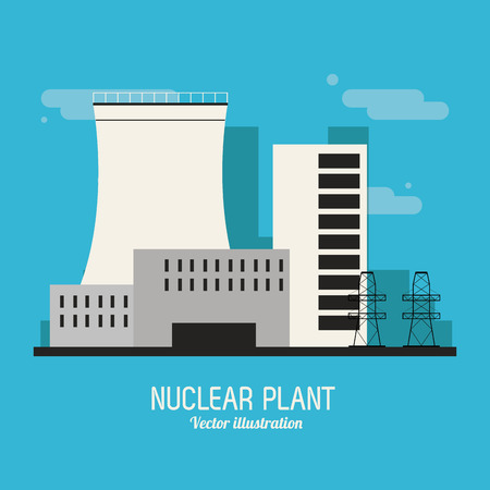 nuclear plant concept with icon design, vector illustration 10 eps graphic.のイラスト素材
