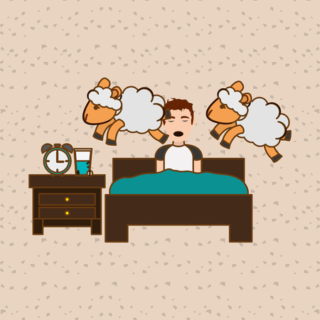 Resting and sleep concept with icon design, vector illustration 10 eps graphicのイラスト素材