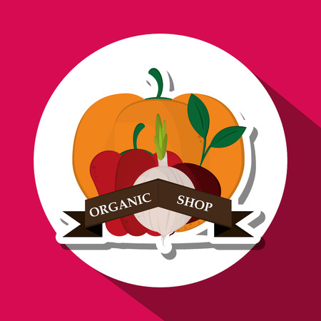 Organic shop concept with icon design, vector illustration 10 eps graphicのイラスト素材