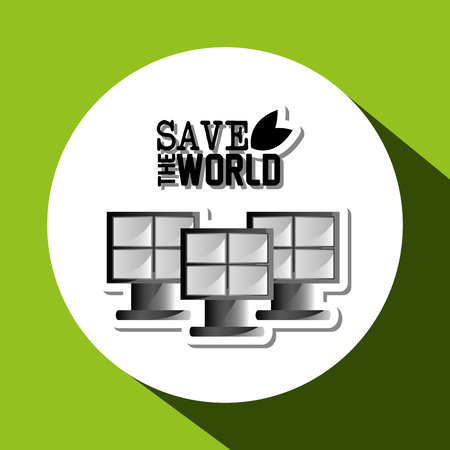 Save world concept with icon design, vector illustration 10 eps graphicのイラスト素材