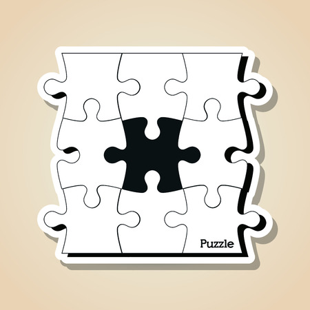 Puzzle concept with icon design, vector illustration 10 eps graphic.のイラスト素材