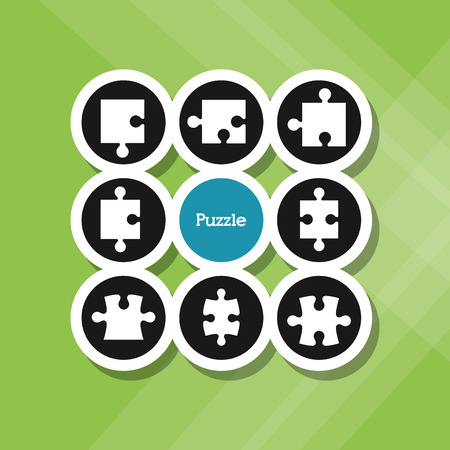 Puzzle concept with icon design, vector illustration 10 eps graphic.のイラスト素材