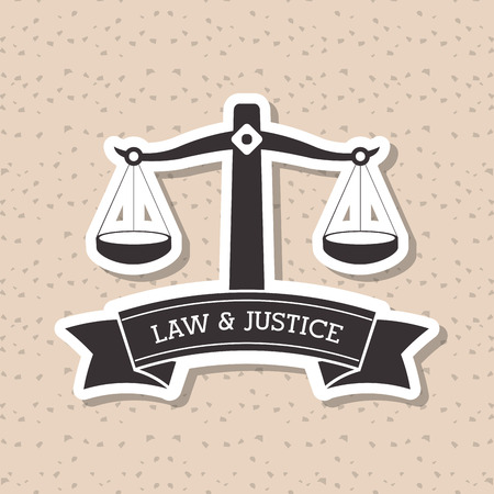 Law and Justice concept with icon design, vector illustration 10 eps graphic.のイラスト素材