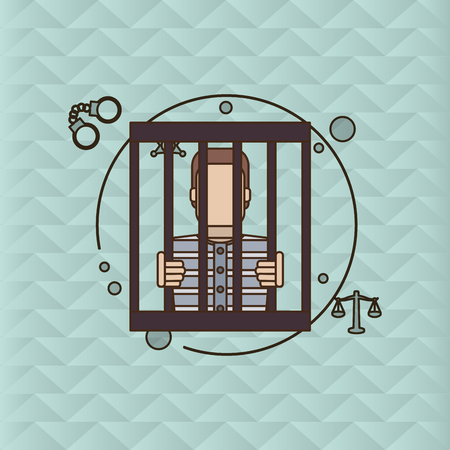 Law and Justice concept with icon design, vector illustration 10 eps graphic.のイラスト素材