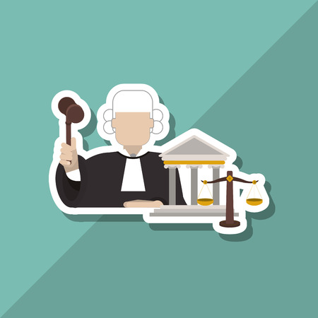 Law and Justice concept with icon design, vector illustration 10 eps graphic.のイラスト素材
