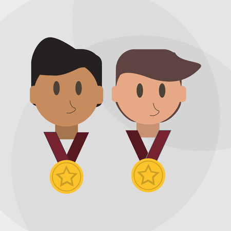 Winner concept with competition icon design, vector illustration 10 eps graphic.のイラスト素材