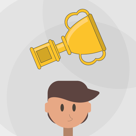 Winner concept with competition icon design, vector illustration 10 eps graphic.のイラスト素材