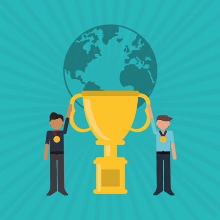 Winner concept with competition icon design, vector illustration 10 eps graphic.のイラスト素材