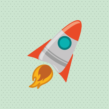 Rocket concept over pointed background design, vector illustration 10 eps graphic.のイラスト素材