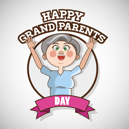 Grandparents concept with icon design, vector illustration 10 eps graphic.のイラスト素材