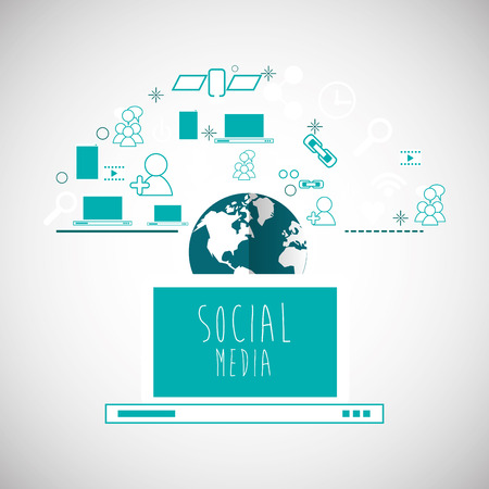 Social media concept with icon design, vector illustration 10 eps graphic.のイラスト素材