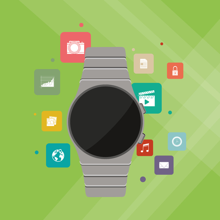 smart watch concept with icon design, vector illustration 10 eps graphic.のイラスト素材
